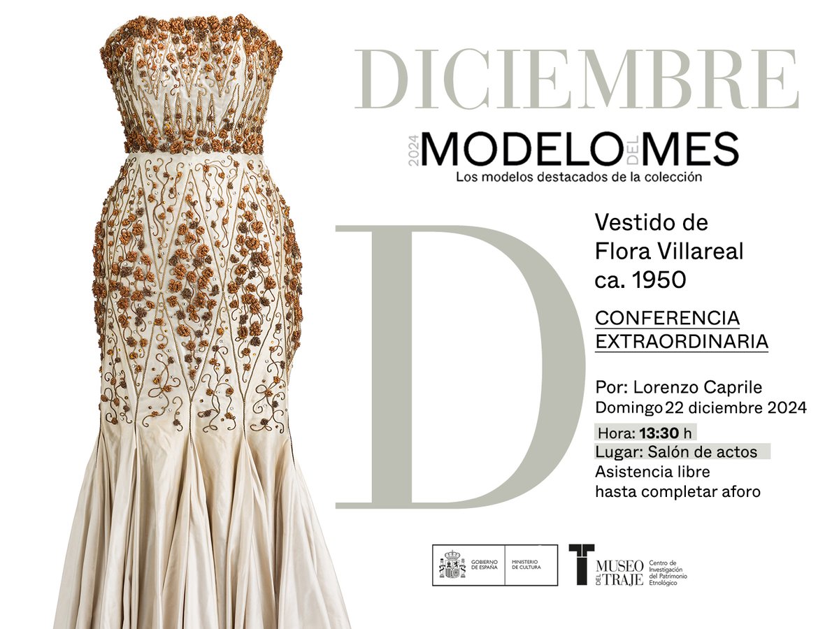 MuseodelTraje's tweet photo. 📢La charla de Lorenzo Caprile con motivo del #ModelodelMes de diciembre tendrá lugar a las 13:30 h en el salón de actos de forma extraordinaria. ¡Disculpad las moletias! Se ha atrasado una hora, tenedlo en cuenta 🙏. ¡Os esperamos! https://t.co/Vkfy3HUcEq
