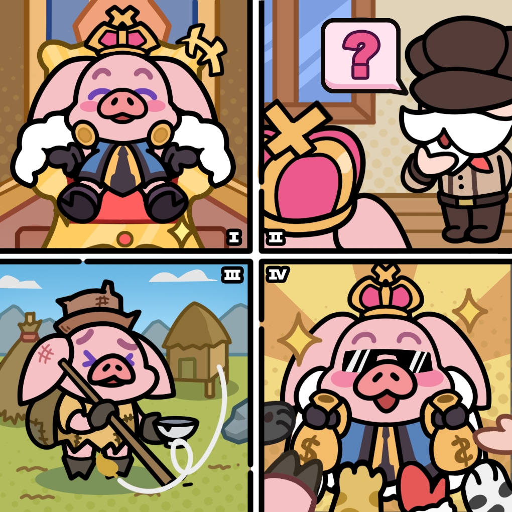 【𝐏𝐚𝐥𝐢𝐨𝐀𝐈 𝐒𝐞𝐫𝐢𝐞𝐬 𝐗𝐈】

The Piggy King had a "strange habit" — he often bought things at up to 10x the price. 🛍️   

One day, the shopkeeper asked, "Your Majesty, why?"  

The king smiled and replied：
"𝐼 𝑤𝑎𝑠 𝑜𝑛𝑐𝑒 𝑝𝑜𝑜𝑟 𝑎𝑛𝑑 𝑦𝑒𝑎𝑟𝑛𝑒𝑑 𝑓𝑜𝑟
