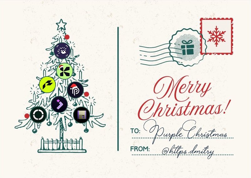 https_dmitry's tweet photo. I want to wish a #PurpleChristmas to the big purple family! ๐๐
@spikynads @RareBetSports @defiapp @KuruExchange @Curvance @jumperapp @PythNetwork https://t.co/nyiF0LeURT