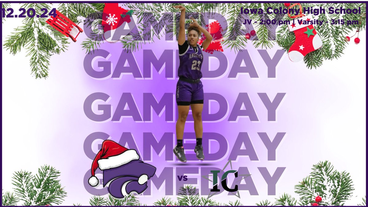 AngletonLCBB's tweet image. 🏀 GAME DAY ALERT! 🏀

The Angleton LadyCats hit the road for a District Matchup to kick off Christmas Break! 🎄🎉

📍 Iowa Colony High School
🗓 Friday, Dec. 20
⏰ JV: 2:00 PM | Varsity: 3:15 PM

Let’s finish strong before the holidays! 

#LadyCatPride | #GoLadyCats