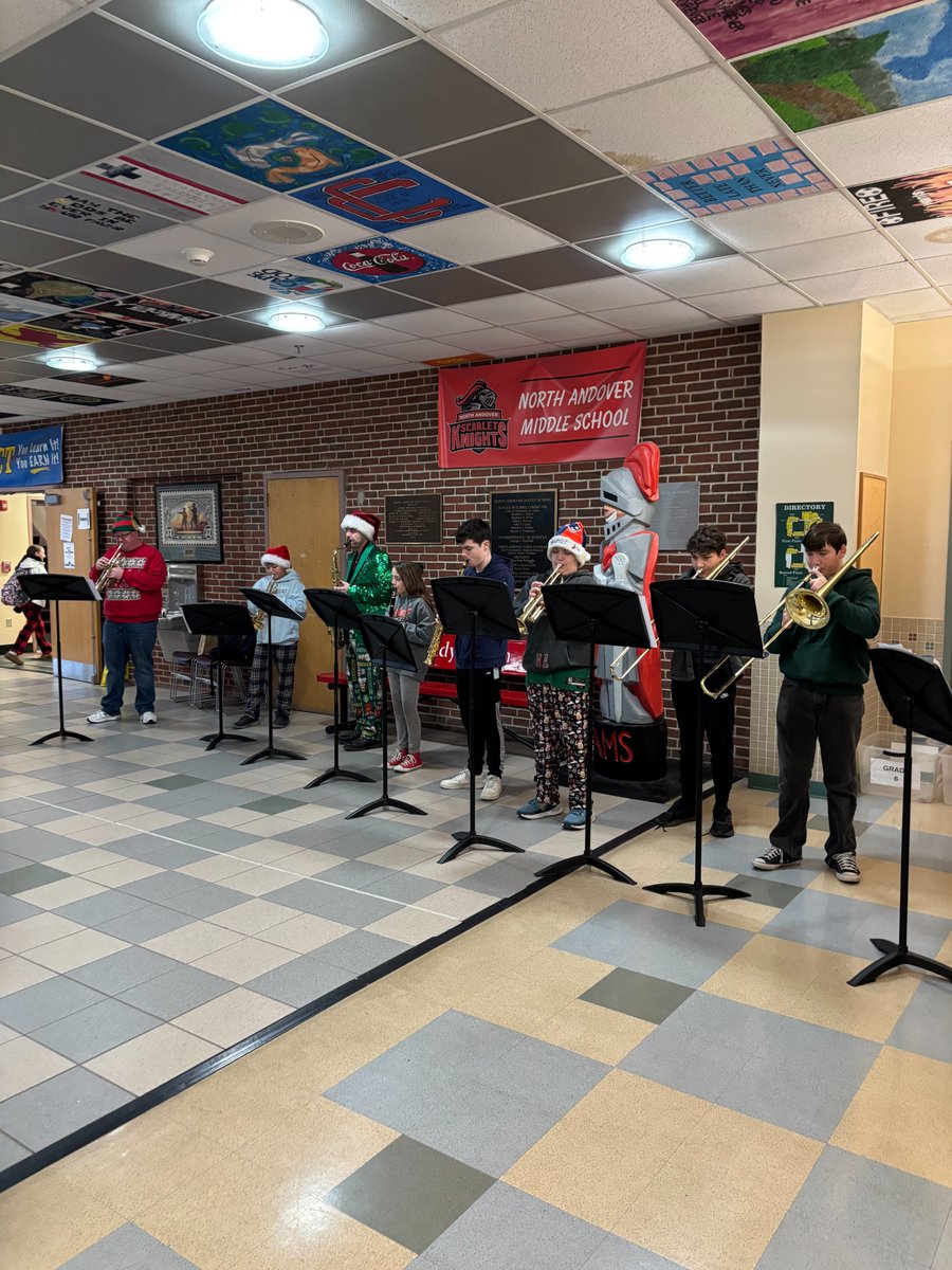 NAMiddle's tweet image. Thank you to Mr. Nelson, Mr. Ignos, and our NAMS students for the impromptu holiday concert this morning!