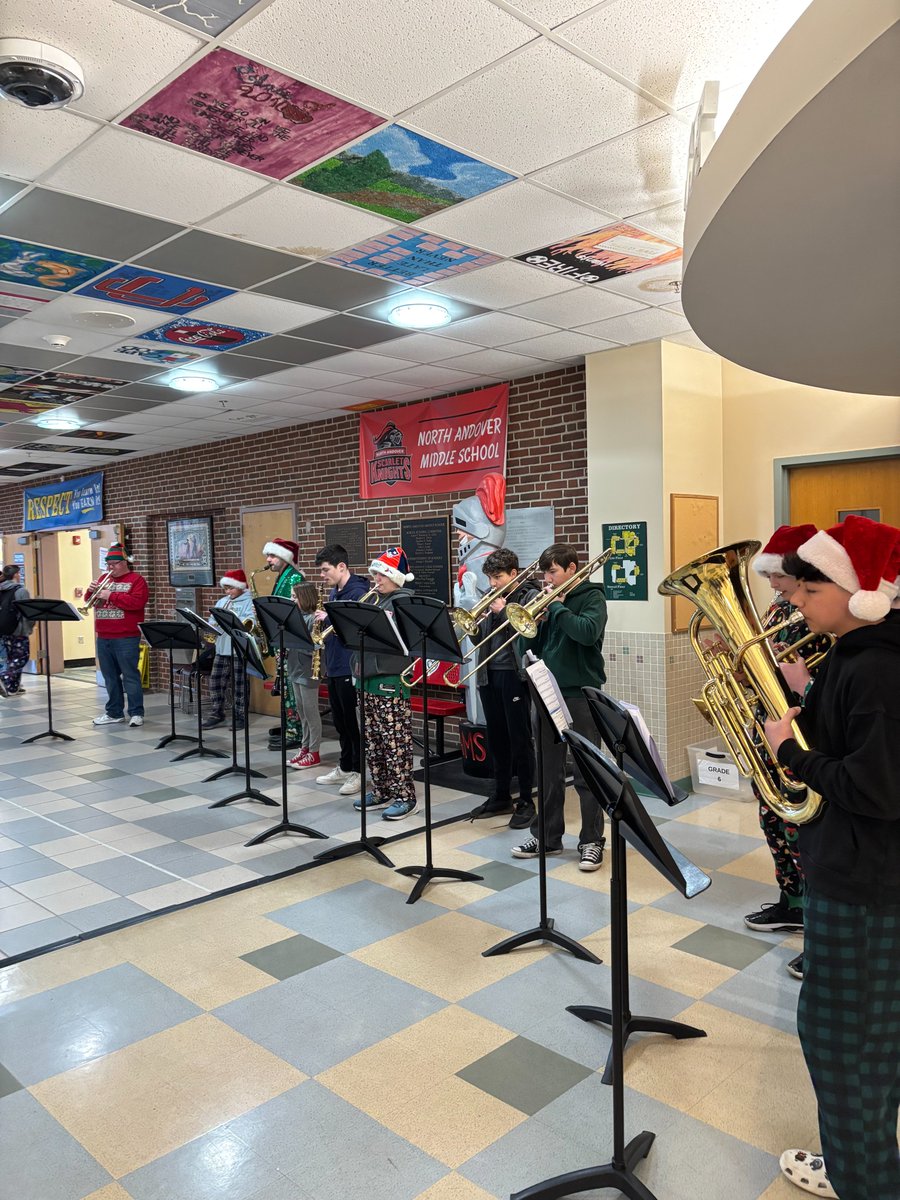 NAMiddle's tweet image. Thank you to Mr. Nelson, Mr. Ignos, and our NAMS students for the impromptu holiday concert this morning!