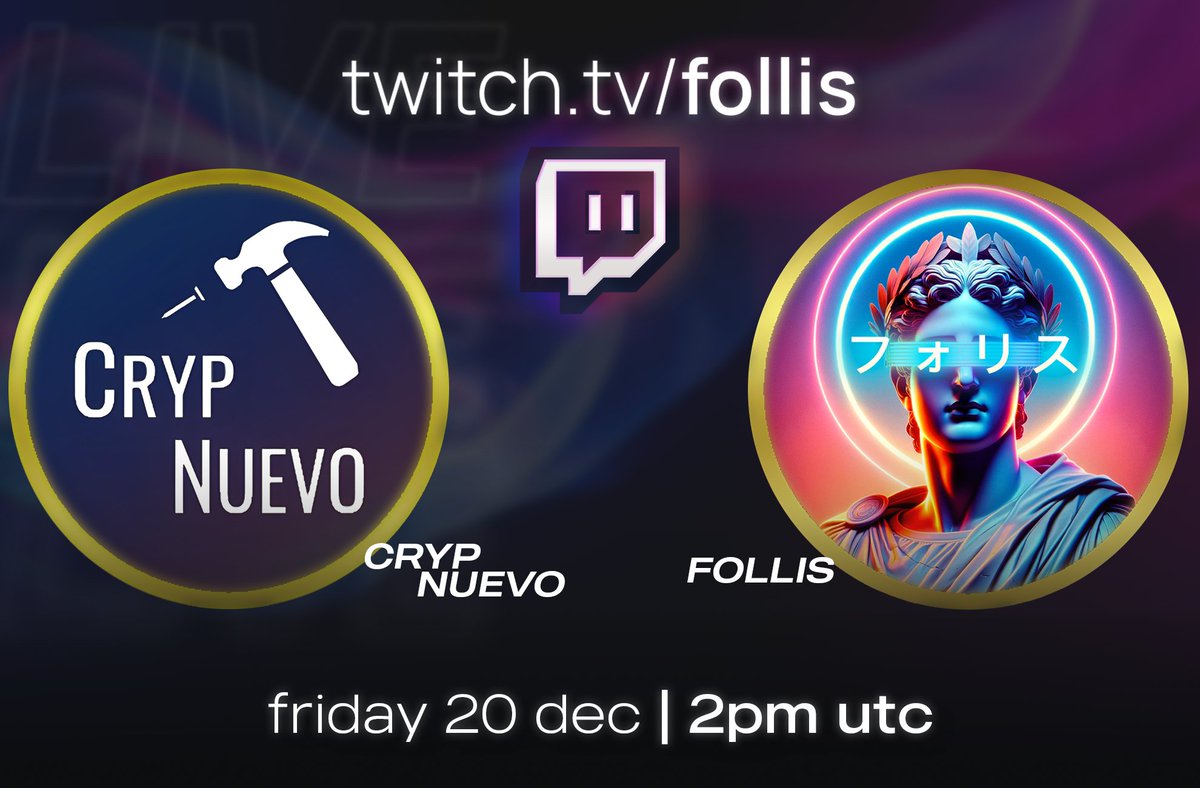 Just 40 mins until we go LIVE with <a href="/CrypNuevo/">CrypNuevo 🔨</a> 👑

We'll be analysing this $BTC dump, making plans for 2025, and picking some altcoins to buy the dip

Super hyped for this one! See you there 🤝