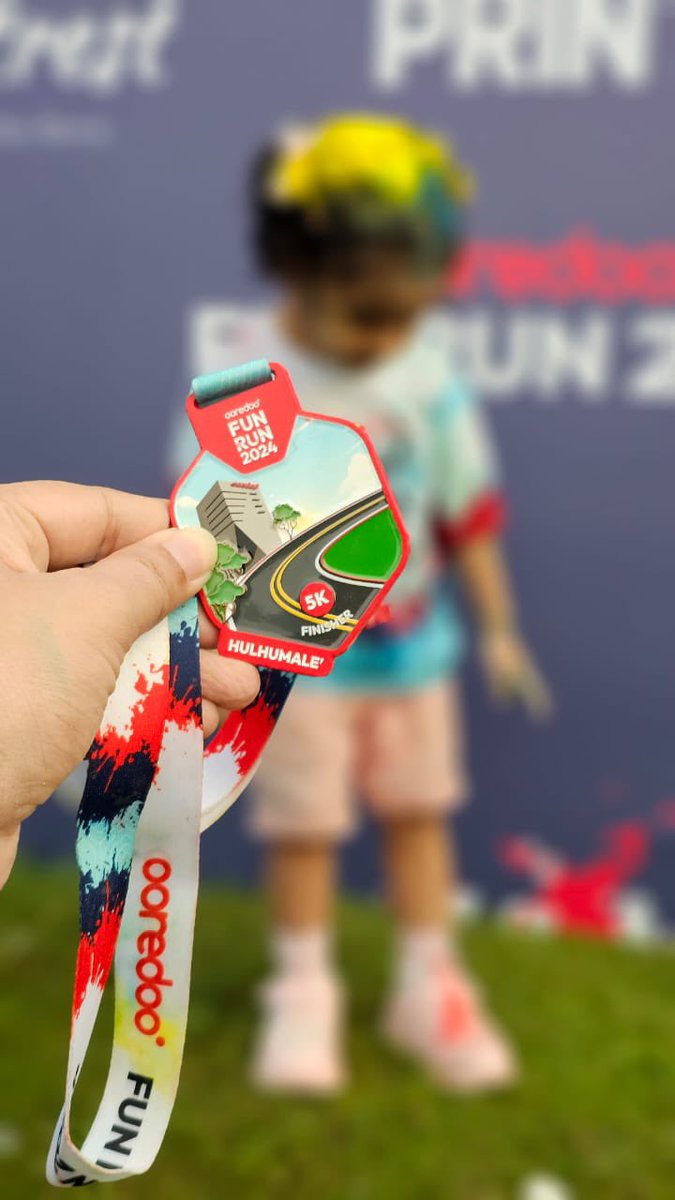 My little 5K finisher 😍😍 

#OoredooFunRun