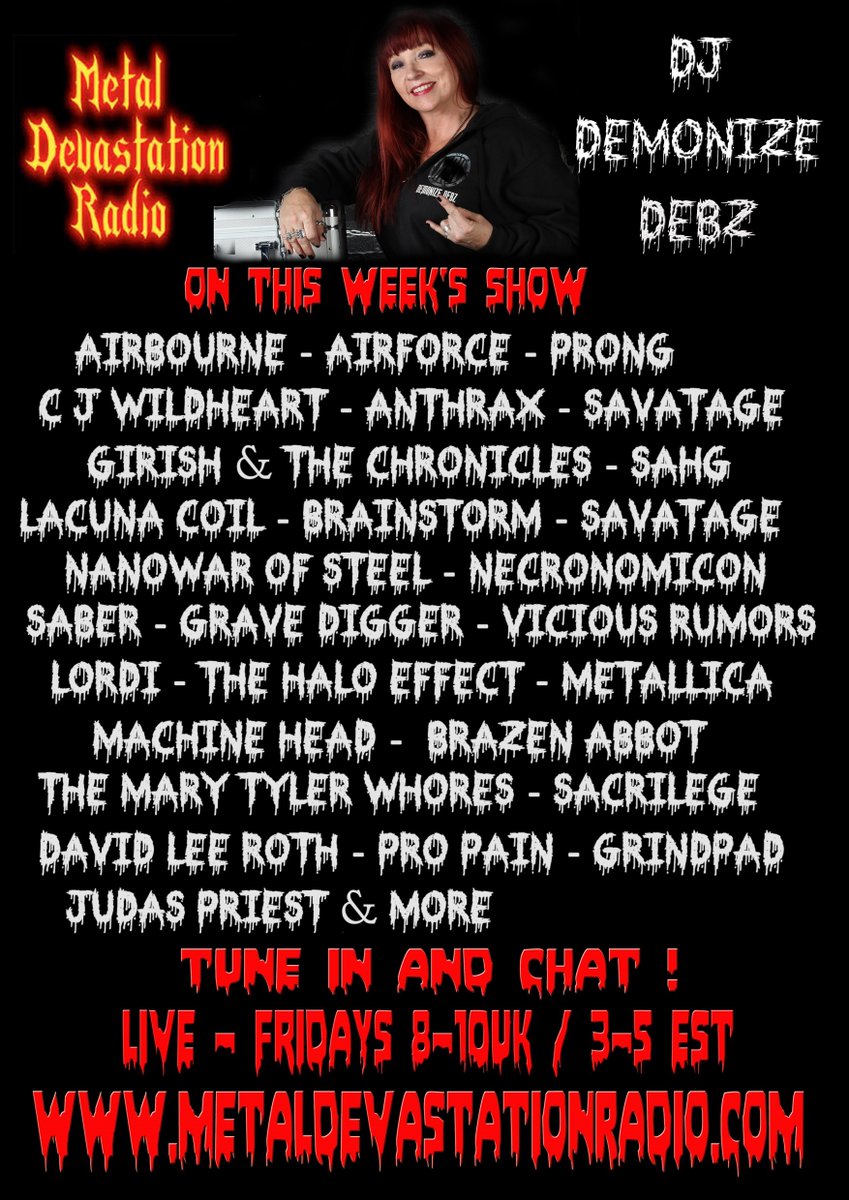 The Mistress's Pit With Demonize Debz 3-5 Est/8-10pm Uk - Dj Demonize Debz | Metal Devastation Radio- I'll be live on air tonight - come join me in chat! The Mulled wine will be flowing !