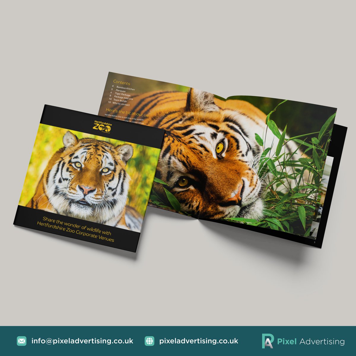 We've teamed up with Hertfordshire Zoo to design a stunning brochure showcasing their incredible corporate event spaces. Whether you're planning a conference, team-building activity, meeting or presentation, Hertfordshire Zoo offers the perfect backdrop. #hertfordshirezoo #design