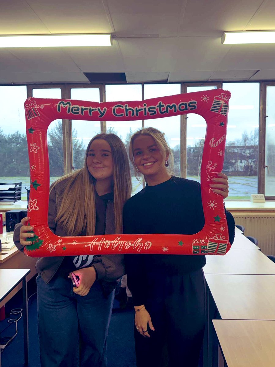 Thank you to everyone in the school for a great year, thank you to the office ladies, pc davy, our senior teaching team and miss mahoney who returned for a surprise visit ! We appreciate you all, merry christmas with love from the chaplaincy captains ❄️🎊 <a href="/MargaretsHigh/">St Margaret's HS</a> <a href="/smhsRE/">Saint Margaret's RE Dept</a>