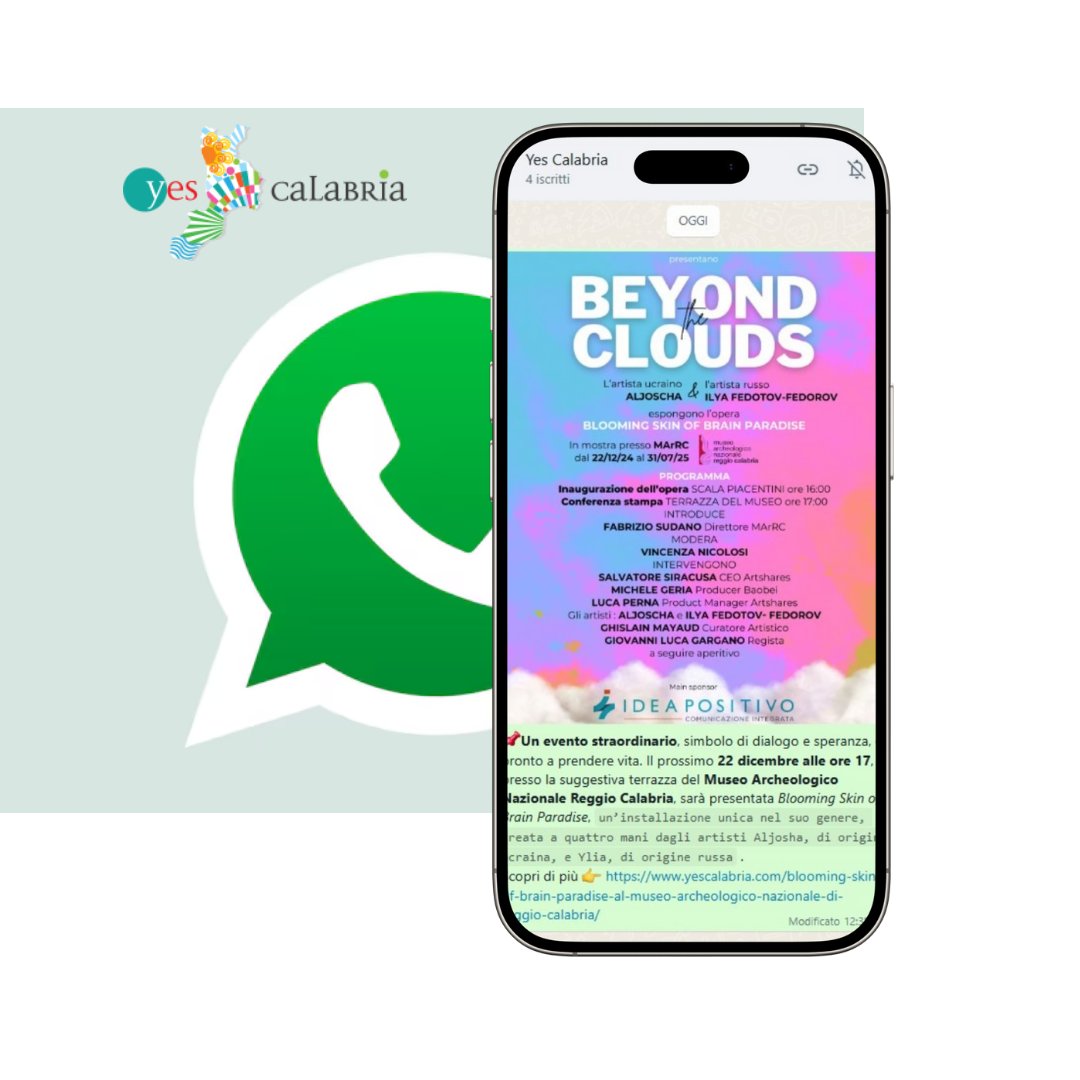 Cari amici di Yes Calabria,
adesso potete seguirci anche sul 𝒄𝒂𝒏𝒂𝒍𝒆 𝒘𝒉𝒂𝒕𝒔𝒂𝒑𝒑!
𝐈𝐬𝐜𝐫𝐢𝐯𝐢𝐭𝐢 qui 📷whatsapp.com/channel/0029Va…