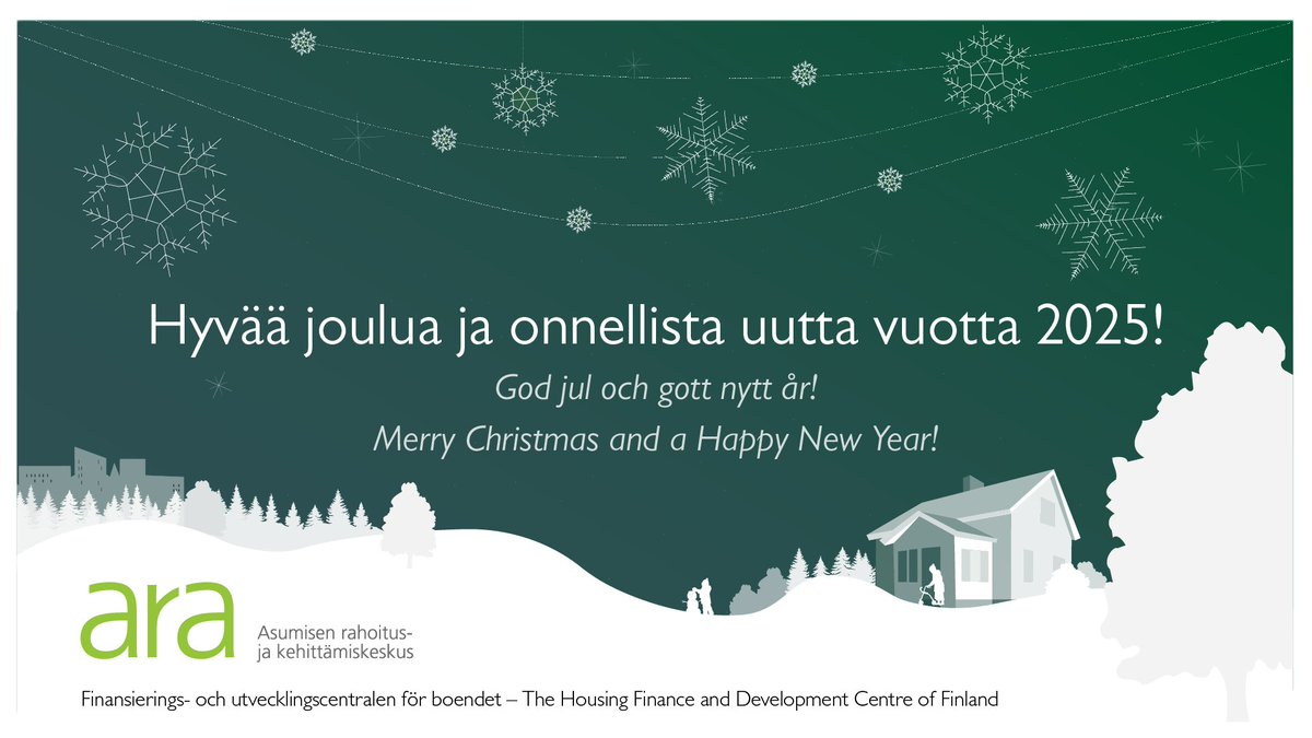 Ara toivottaa hyvää joulua ja onnellista uutta vuotta 2025!