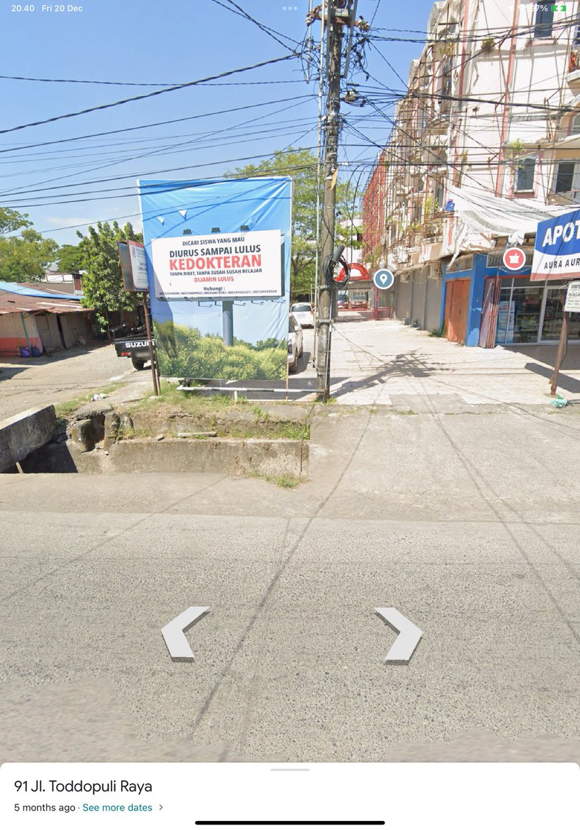 today i walked… from Pengayoman St to Toddopuli Rd.

Dan ada orang jatuh ke dalam got beserta motor besarnya..

(Foto tkp ambil dari gmaps)

A thread