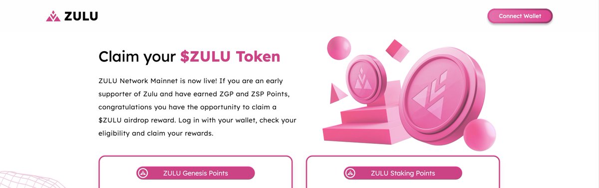 The $ZULU airdrop claim portal will finish in 2.5 hours! 👀

Go get your $ZULU now, before it's too late 🔥

Link: airdrop.zulunetwork.io