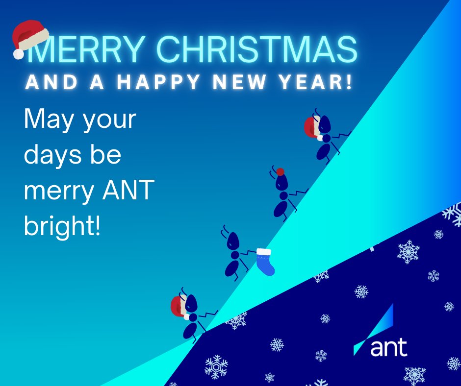 🎄✨ Season’s Greetings from Ant! ✨🎄

From all of us at Ant, we wish you a Merry Christmas filled with joy and a peaceful New Year. May this season bring happiness to you and your loved ones.

Here’s to another year of growth, success, and collaboration! 🐜🎁

#MerryChristmas