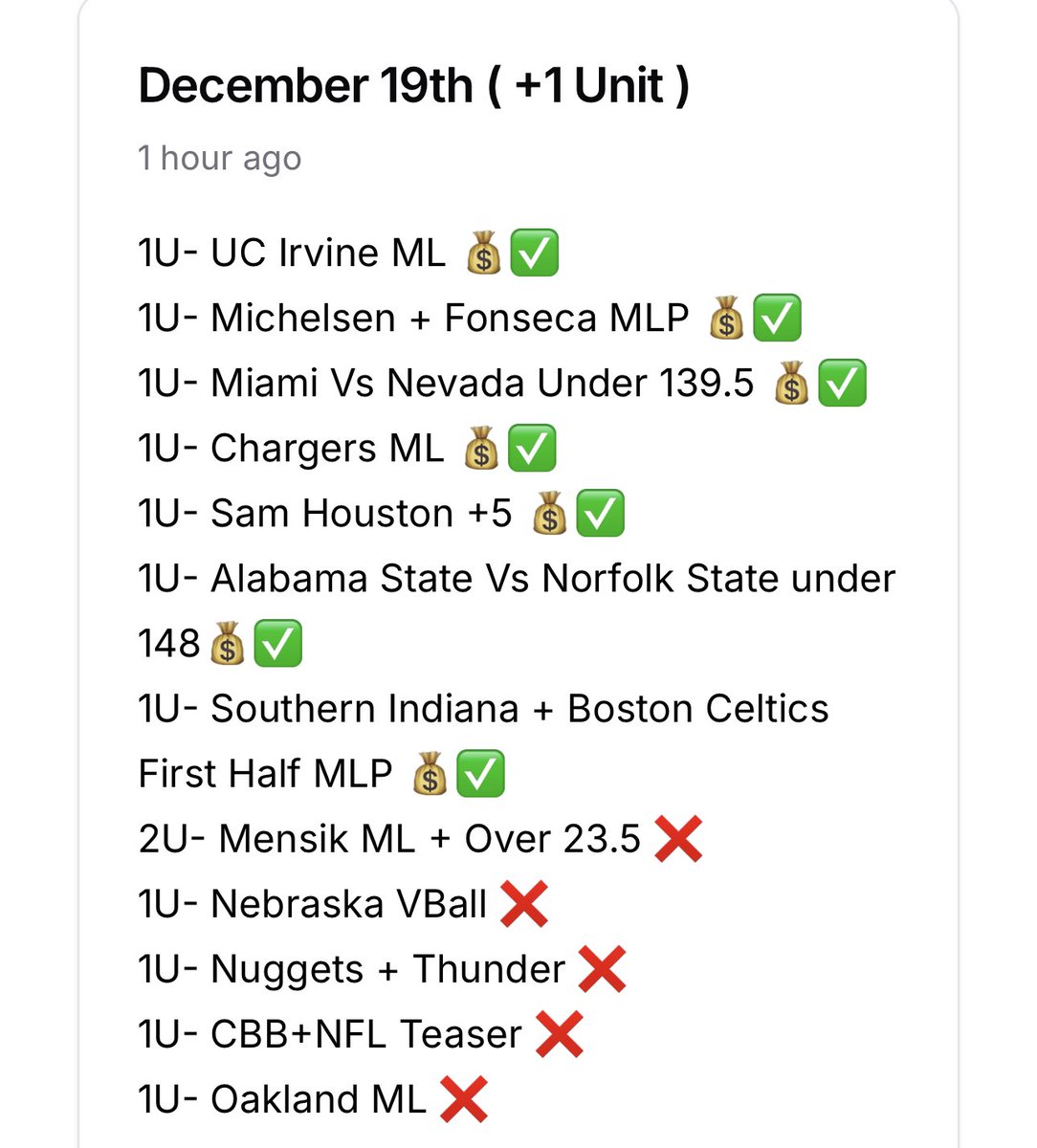 WillysWinners's tweet photo. GOOD MORNING ☀️ ( +1 Unit ) 

13 Straight Winning Days For VIP 👑

We Continue To CRUSH The Books &amp; Haven’t Lost A Bowl Game This Year 🔥🔥

Tennis And College Football MAX On The Card ⤵️ CLICK HERE 
 https://t.co/Vt0HgaMson

#GamblingX https://t.co/t4PZwQXBhx