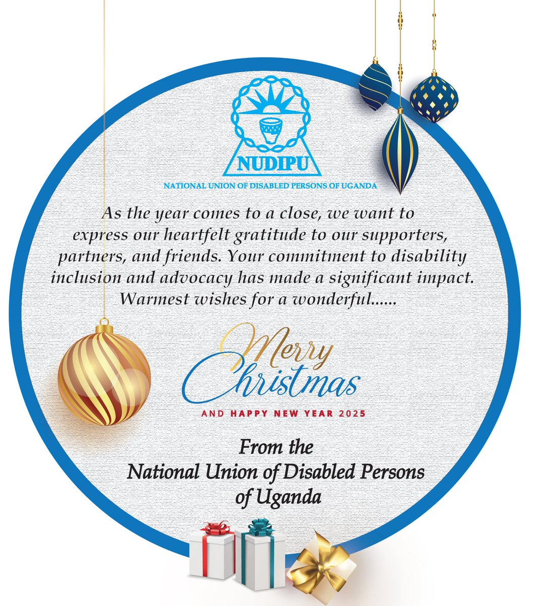 NUDIPU (@nudipu) on Twitter photo Dear Friends & Partners,
As we approach the holiday season, our team is taking a well-deserved break. Our office will be closed from
2️⃣0️⃣ Dec 2️⃣0️⃣2️⃣4️⃣ to 6️⃣ Jan 2️⃣0️⃣2️⃣5️⃣.
We're grateful for your continued support & look forward to connecting with you in the new year.
<a href="/Mglsd_UG/">Ministry of Gender, Labour and Social Development</a> Dear Friends & Partners,
As we approach the holiday season, our team is taking a well-deserved break. Our office will be closed from
2️⃣0️⃣ Dec 2️⃣0️⃣2️⃣4️⃣ to 6️⃣ Jan 2️⃣0️⃣2️⃣5️⃣.
We're grateful for your continued support & look forward to connecting with you in the new year.
<a href="/Mglsd_UG/">Ministry of Gender, Labour and Social Development</a>