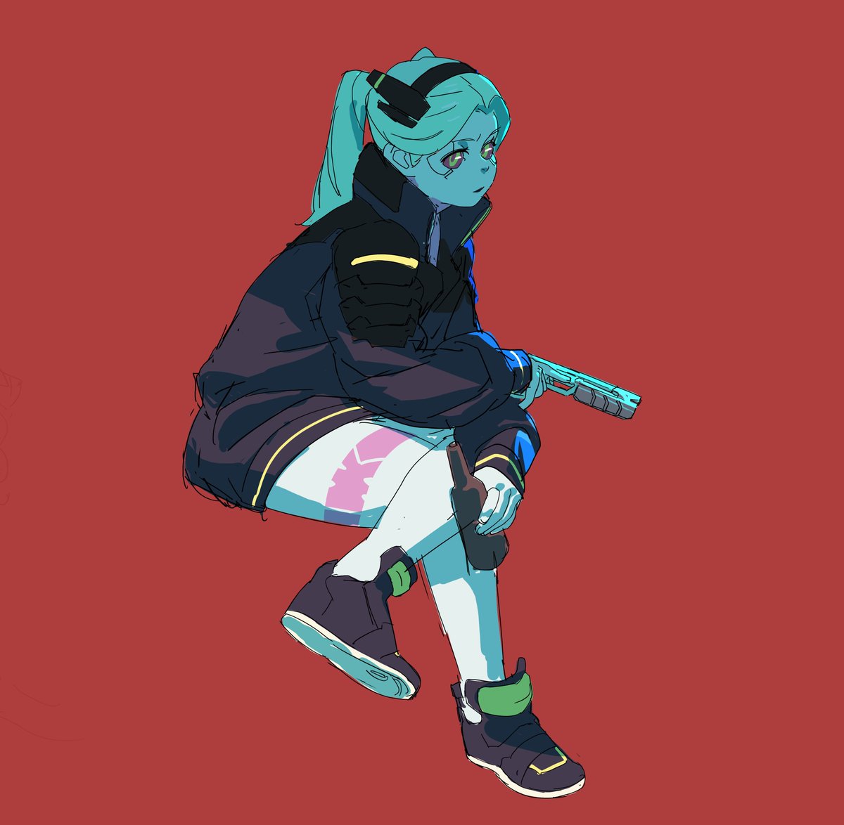 edgerunners's tweet photo. Becca fanart by @grunchpop https://t.co/rg1spjiDEx