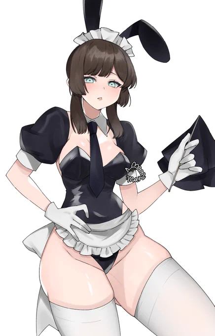 メイドバニーモガドール!(リプ来たキャラをランダムで描いてます) 