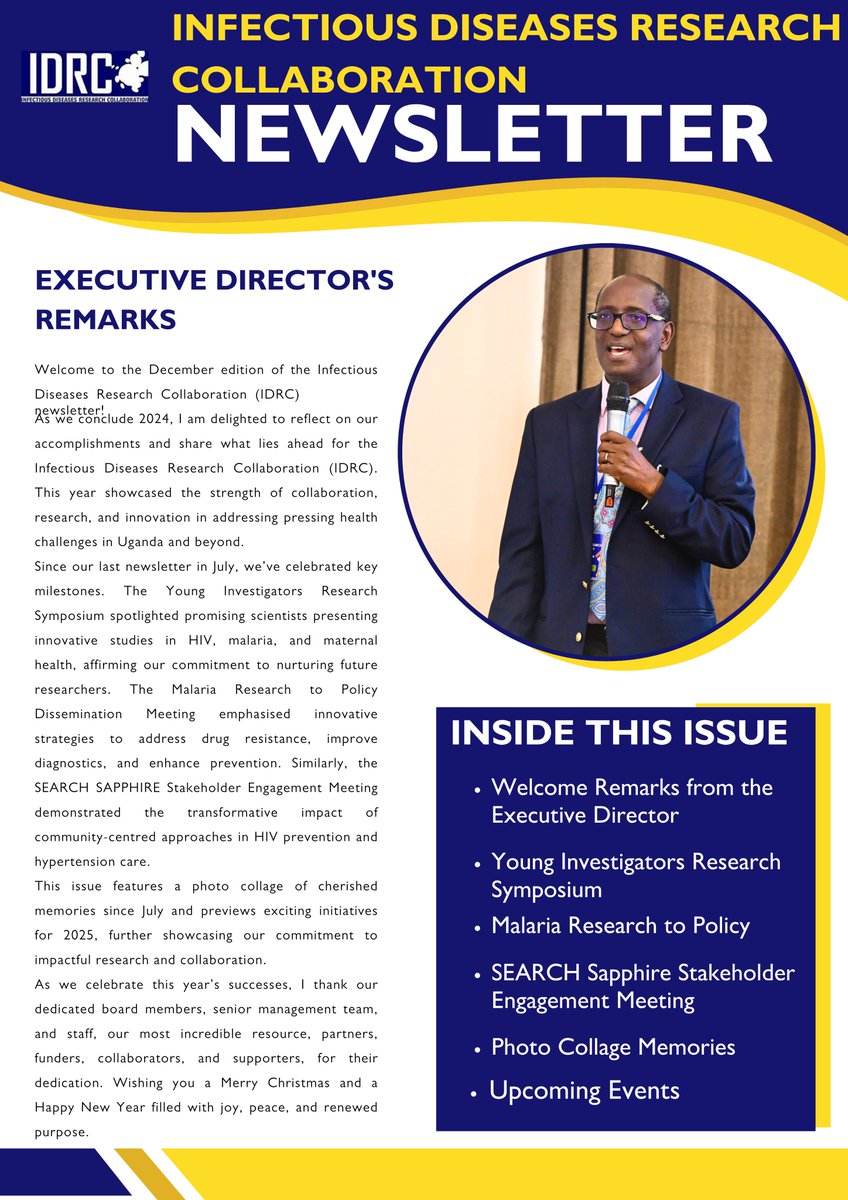 IDRC_Uganda's tweet image. Don't miss out on the exciting updates in the IDRC December Newsletter! Explore the highlights of 2024 and get a sneak peek at what's in store for 2025. Click the link below to stay informed! 🌟🌍✨
👉idrc-uganda.org/4403-2/
 #readallaboutit #news