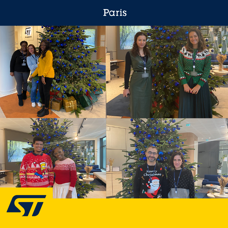 ST_France_News's tweet photo. Toutes les équipes ST en France vous souhaitent de très bonnes fêtes !
#WeAreST #OneST #industrie #RD #semiconducteurs #microélectronique #électronique #TeamWork