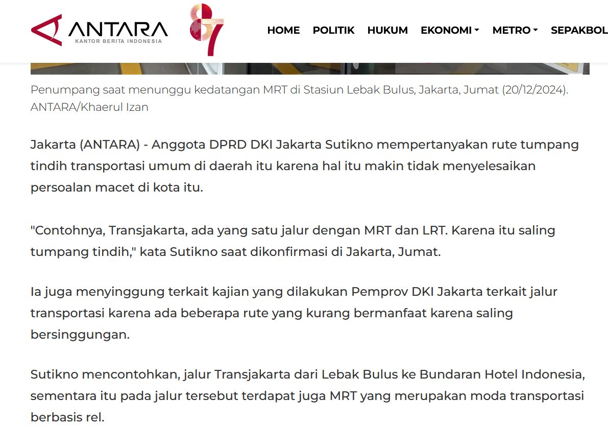 txttransportasi's tweet photo. Ternyata isu penghapusan jalur TransJakarta yang bersinggungan dengan jalur MRTJ &amp; LRTJ diangkat oleh DPRD DKI Jakarta yang kemudian ditanggapi oleh Dishub Provinsi DKI Jakarta.

Source : https://t.co/ajdJnLlgcH https://t.co/gH5QAxLafO