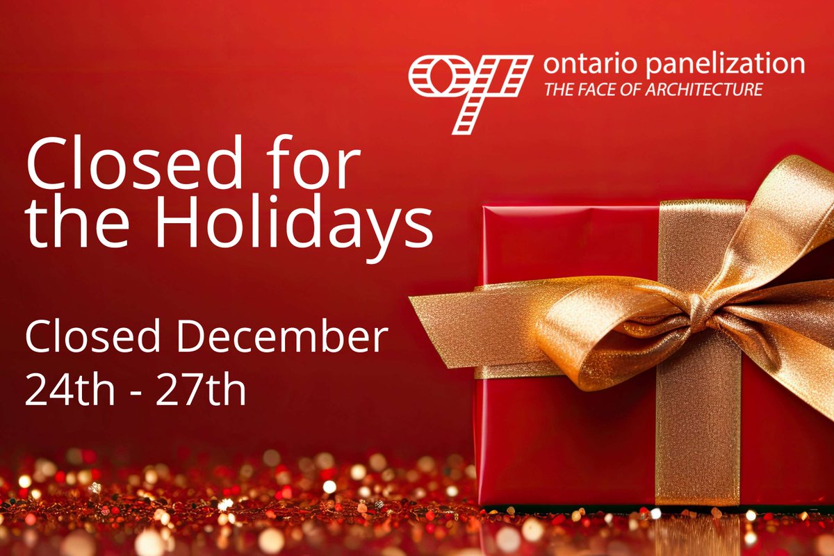 On_Panelization's tweet image. 🎄 Holiday Closure Notice 🎄
We will be taking a short break to celebrate the holidays with our families from December 24 through December 27. Wishing you a warm and joyful holiday season! #happyholidays