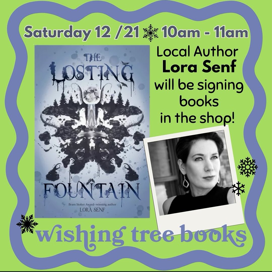 Lora Senf (@lora013) on Twitter photo How about a last-minute last signing of the year?? Tomorrow I'll be at <a href="/WishingTreeBook/">Wishing Tree Books</a> in Spokane, WA starting at 10:00. If you're in the area I hope to see you there! Come say hi and support a fabulous indie bookstore. How about a last-minute last signing of the year?? Tomorrow I'll be at <a href="/WishingTreeBook/">Wishing Tree Books</a> in Spokane, WA starting at 10:00. If you're in the area I hope to see you there! Come say hi and support a fabulous indie bookstore.
