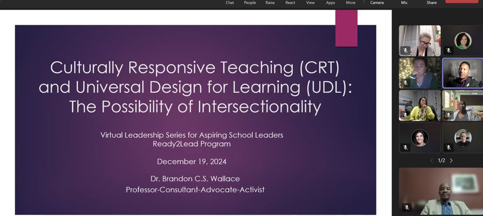 <a href="/AACountySchools/">AACPS</a> Thank you Dr. Wallace for your awesome Pathway PopUp for our Ready2Lead Participants addressing intersectionality of CRT and UDL!