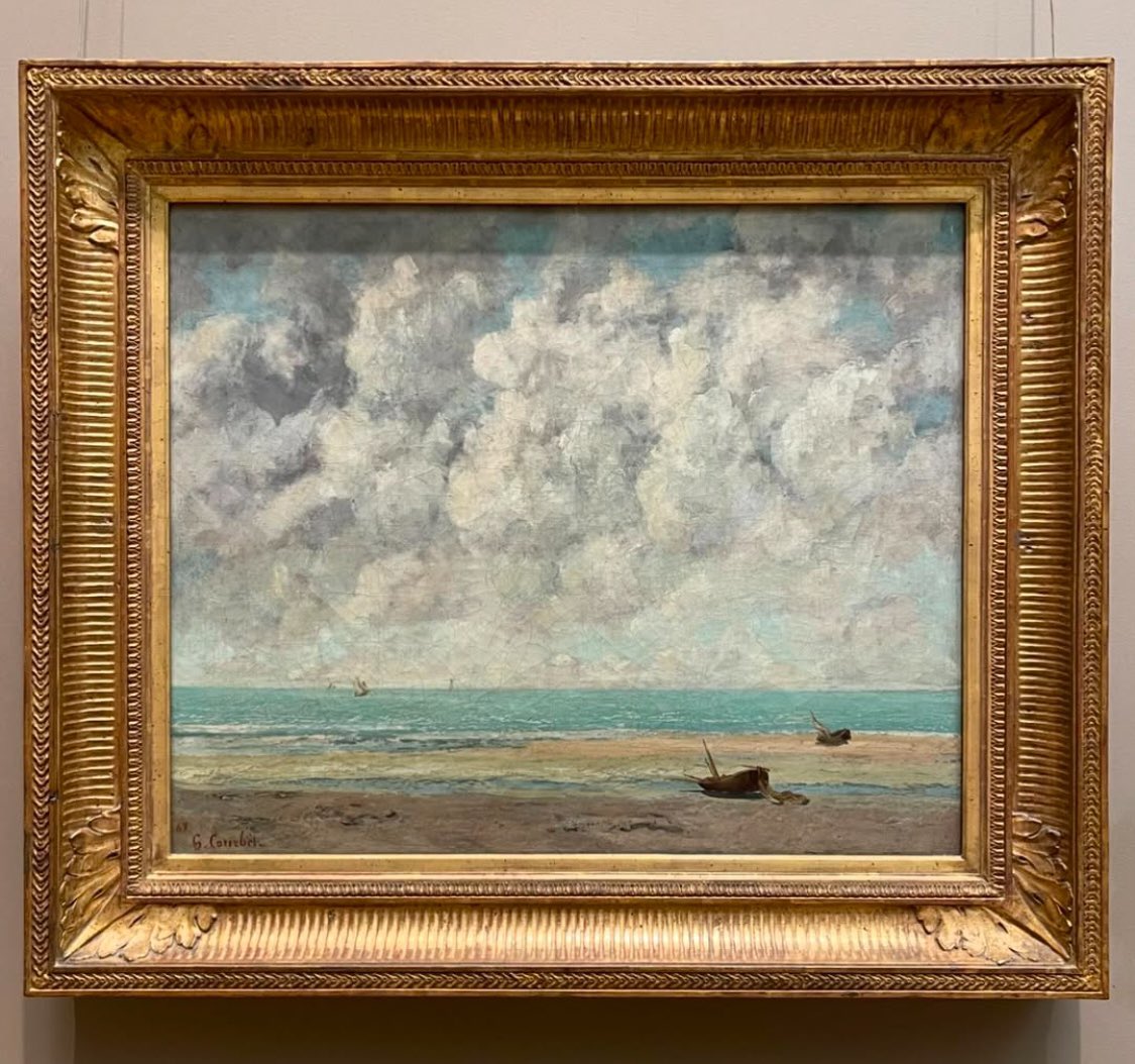 claire_scd's tweet image. La Mer calme de Courbet pour apaiser vos cœurs