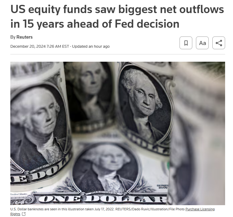 MikeZaccardi's tweet image. US equity funds saw biggest net outflows in 15 years ahead of Fed decision
reuters.com/markets/us/us-…