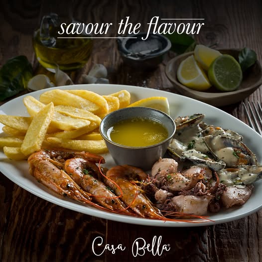 GoRhinoSA's tweet photo. Savour the flavour of exquisitely prepared prawns, calamari and mussels, each crafted with passion, where every bite transports you to the Italian coast.

Casa Bella offers a hearty seafood platter to share.

#DeliciousMeals #Savings #GoRhinoMembersSave https://t.co/mmfgOeKCcM