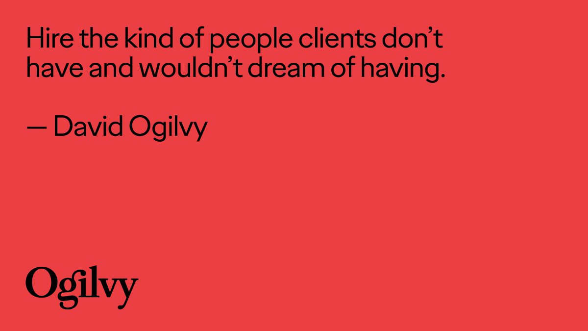 Ogilvy's tweet photo. Your Friday #Ogilvyism

Download a copy of the first-ever official book of David Ogilvy quotations. https://t.co/brvayrX0HW https://t.co/iA7zO5Ciyr