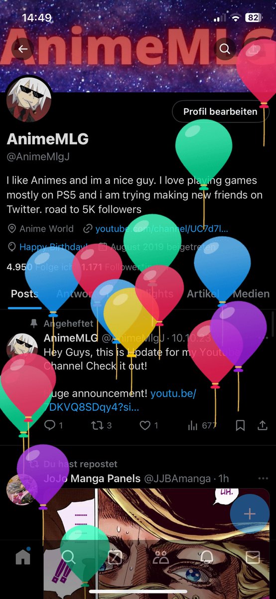 AnimeMlgJ's tweet photo. Getting jumped by balloons again help me y’all 😩 https://t.co/5wQ1YTVhyS