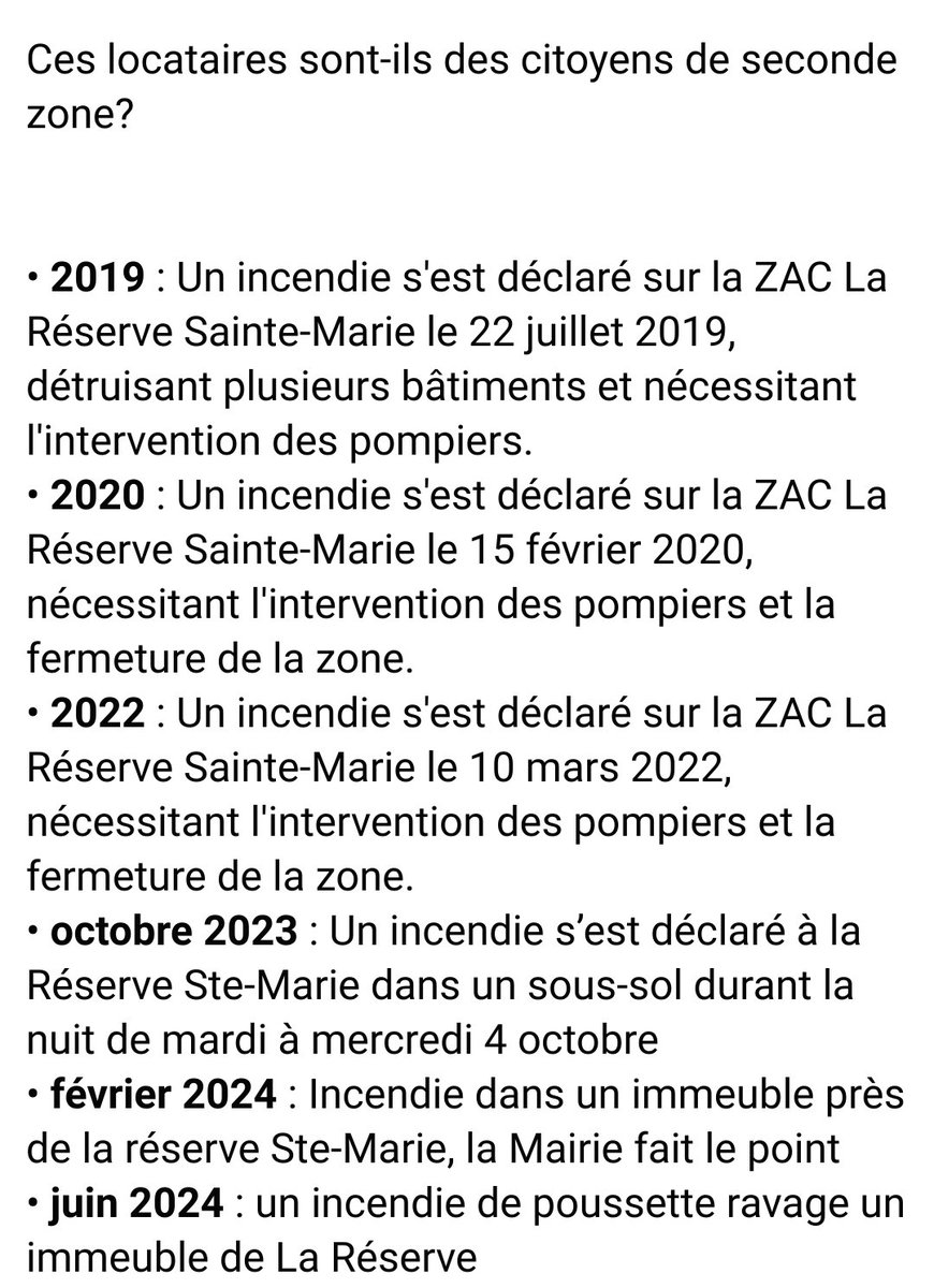 leandre97438's tweet photo. #SainteMarieReunion
#SainteMarie97438
#LaReunion
#Reunion974
#IleIntense
incendie fréquents sur #ZacLaReserve.
Les locataires #LesBisquines st privés de leur parking depuis Oct 2023.
Les bouches incendies sont inaccessibles à causes du stationnement sauvage sur rue des bardeaux. https://t.co/zhZRZUoF0x