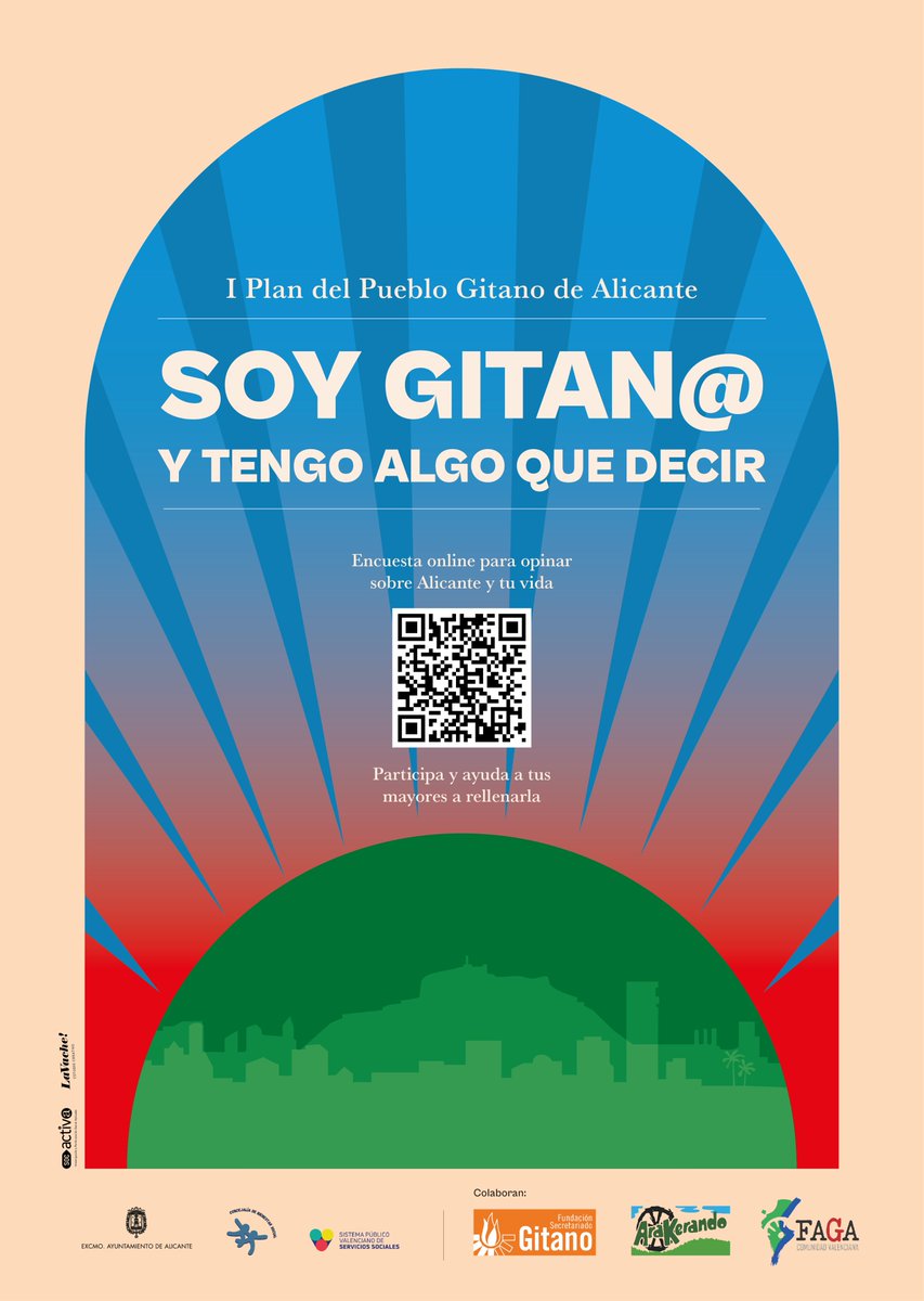 Ya está aquí el Primer Plan Municipal del Pueblo Gitano de la concejalía de Bienestar Social.
Encuesta online para opinar sobre Alicante y tu vida.
Quieres participar?
alicante.es/es/noticias/pr…