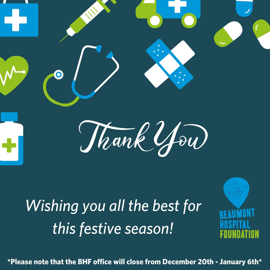 🎄 Thank You to all #BeaumontHospital staff for your dedication &amp; care this year. 💙

A special shoutout to those working over Christmas – your compassion &amp; commitment mean the world.

Wishing you all a peaceful holiday season! 🎅👏

#ThankYou #HealthcareHeroes #MerryChristmas