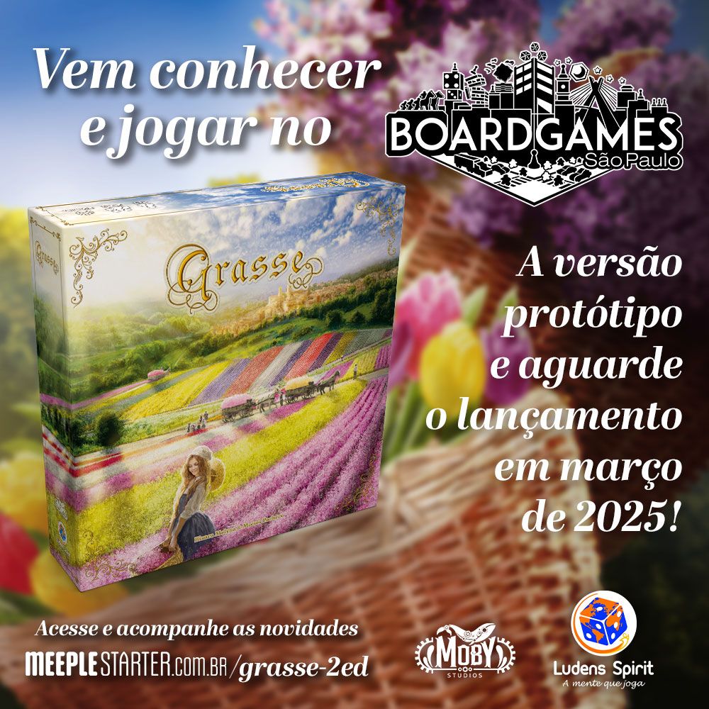LUDENSSPIRIT's tweet photo. As flores desabrocham e a primavera vem 🎶

Para quem não aguenta mais de ansiedade: GRASSE 2ª Edição estará disponível para jogar no @boardgamesp! https://t.co/bTmizmnNuV