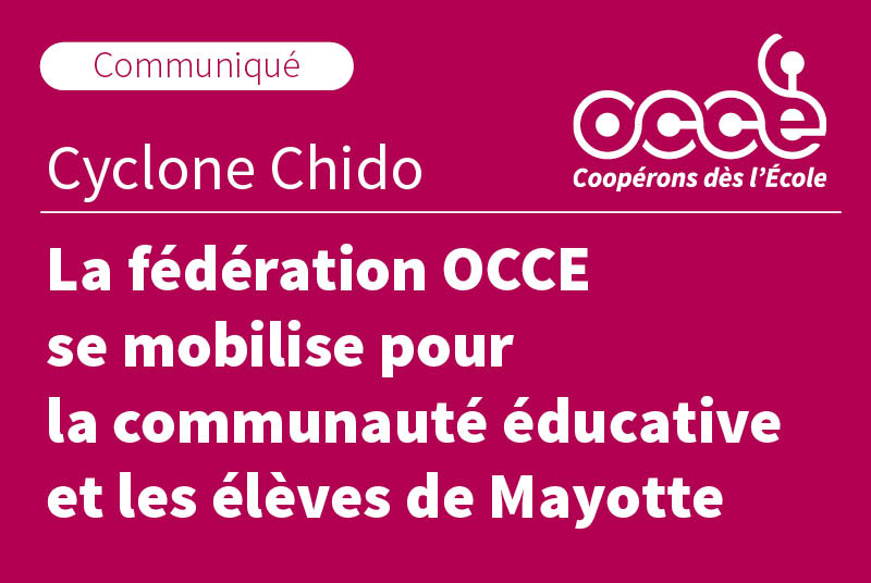 L'<a href="/OCCE_FD/">Fédération Nationale OCCE</a> apporte son soutien à ses collègues de #Mayotte, aux élèves coopérateurs et plus largement, à toute l'équipe éducative de l'île. Le collectif <a href="/SolidLaique/">Solidarité Laïque</a>, dont l'OCCE est membre, a déjà lancé un appel au don sur leur site.
🔗tinyurl.com/4mmfama7