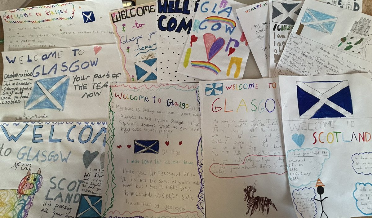 St Brendan's Primary and Nursery (@stbrendansps) on Twitter photo Primary 5 would like to thank those who purchased our cups to help us raise funds for <a href="/Refuweegee/">Refuweegee 🧡</a> 🌍
We used the money to buy lots of toiletries to donate to newly arrived families in Glasgow. We have added some ‘Letters Fae Locals’ to make them smile💌🏴 Primary 5 would like to thank those who purchased our cups to help us raise funds for <a href="/Refuweegee/">Refuweegee 🧡</a> 🌍
We used the money to buy lots of toiletries to donate to newly arrived families in Glasgow. We have added some ‘Letters Fae Locals’ to make them smile💌🏴