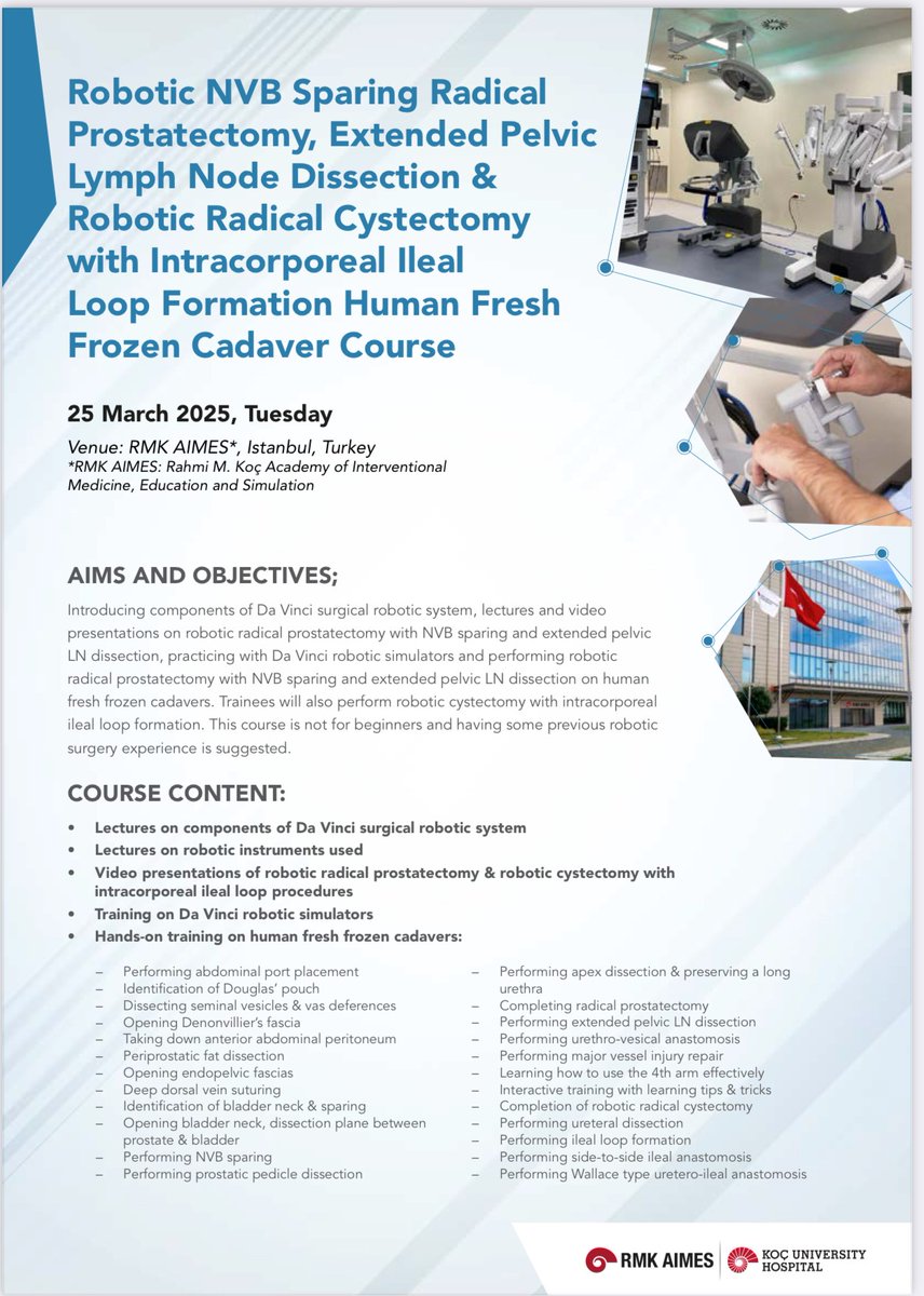 UrologyCourses (@urology_courses) on Twitter photo Please check our Robotic & Lap Courses on 25 March <a href="/RMKAIMES/">RMK AIMES</a> training center in Istanbul!
More info:✉️info@aimes.org
websites:
aimes.org
urocourse.com
<a href="/icastivela/">IgnacioCastillon</a>
<a href="/YakupKordan/">Yakup Kordan</a>
<a href="/urodrya/">Yılmaz Aslan</a>
<a href="/drmelihbalci/">Prof. Dr. Melih Balcı</a>
<a href="/urology_courses/">UrologyCourses</a>
<a href="/urotrainer/">Urotrainer | Urology Surgical Simulation</a>
<a href="/DrVitagliano/">Gonzalo Vitagliano</a>
<a href="/erdemcanda/">Abdullah Erdem Canda</a> Please check our Robotic & Lap Courses on 25 March <a href="/RMKAIMES/">RMK AIMES</a> training center in Istanbul!
More info:✉️info@aimes.org
websites:
aimes.org
urocourse.com
<a href="/icastivela/">IgnacioCastillon</a>
<a href="/YakupKordan/">Yakup Kordan</a>
<a href="/urodrya/">Yılmaz Aslan</a>
<a href="/drmelihbalci/">Prof. Dr. Melih Balcı</a>
<a href="/urology_courses/">UrologyCourses</a>
<a href="/urotrainer/">Urotrainer | Urology Surgical Simulation</a>
<a href="/DrVitagliano/">Gonzalo Vitagliano</a>
<a href="/erdemcanda/">Abdullah Erdem Canda</a>