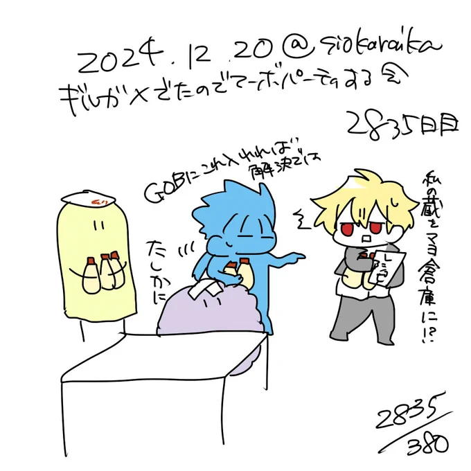麻婆祝い2835日目 