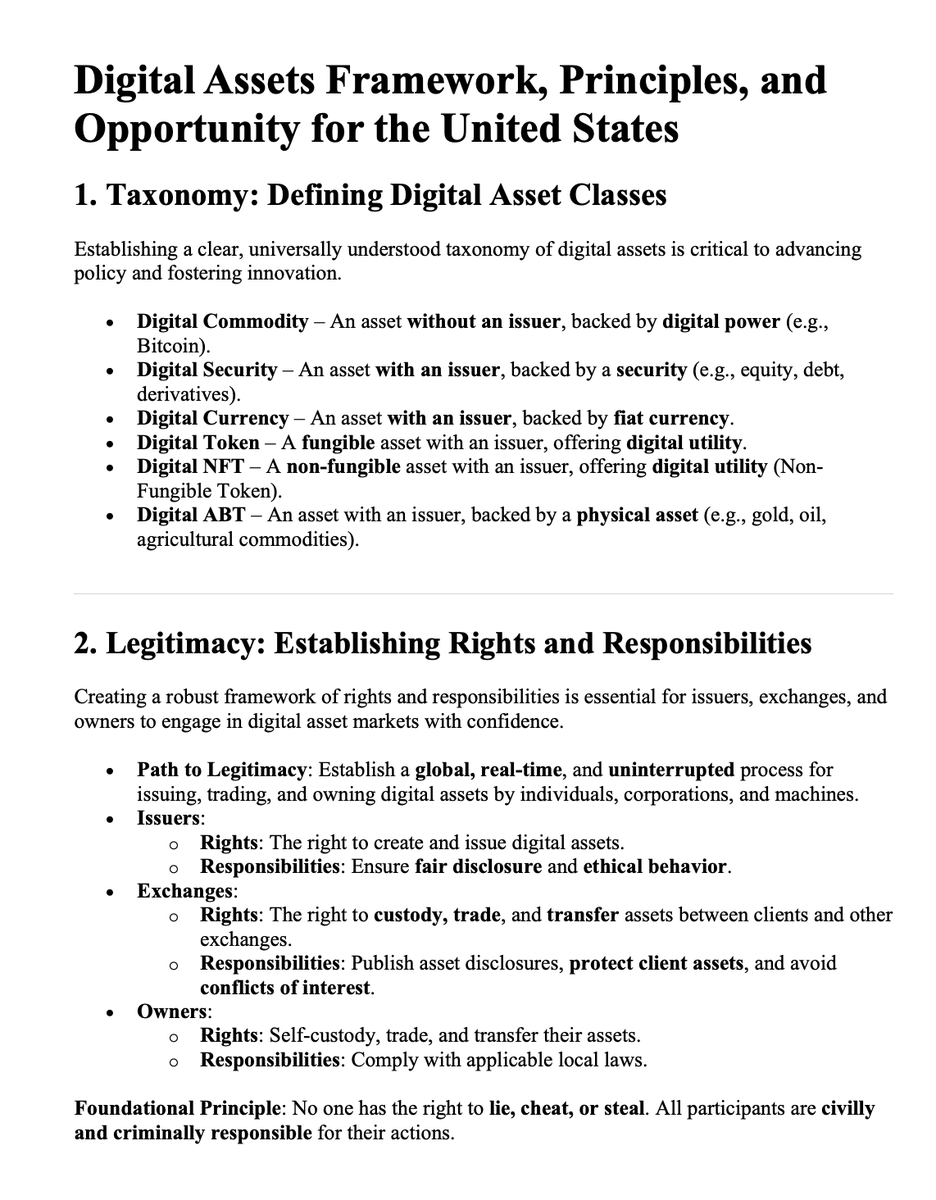 JUST IN: Michael Saylor publishes #Bitcoin & crypto framework so the  
