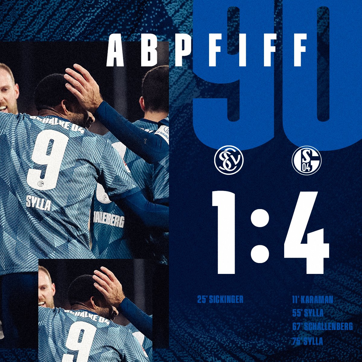 s04's tweet image. A U S W Ä R T S S I E G ‼️

Und was für einer, Knappen. Geil!

⏱️ 90' | #ELVS04 1:4 | #S04