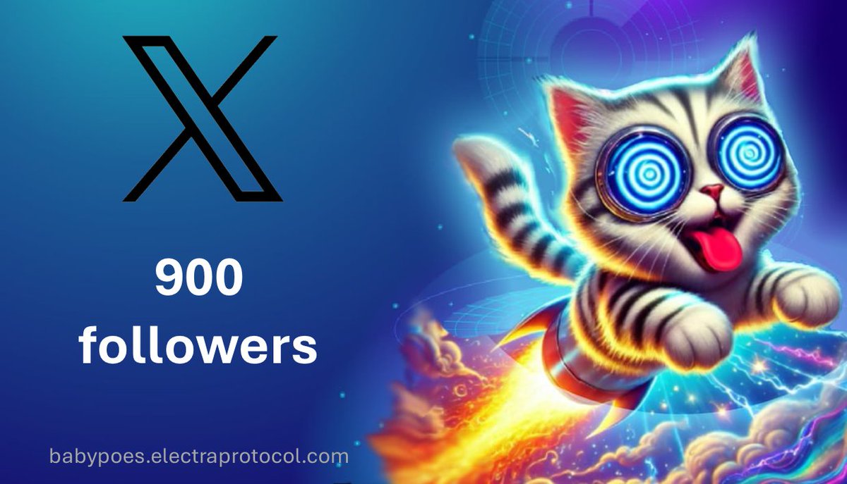 🎉 We’ve reached 900 followers! 🐾⚡ 
 Next stop: 1000! 🌟
Buy now on Raydium: raydium.io/swap/?inputMin…
Buy now on Ascendex: ascendex.com/en-us/cashtrad…
Join us: t.me/babypoes