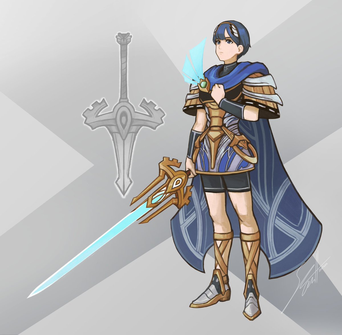 Shutwig's tweet photo. 🗡️ Fire Emblem x Xenoblade crossover 🛡️

The Hero of Legend Marth was the first human to have Naga's blessing, with which he defeated Grima centuries ago.
The now inert Titan's corpse reminds the people that humans and dragons once cohexisted.

Commission work for @atma909 https://t.co/14YJb7nmUm