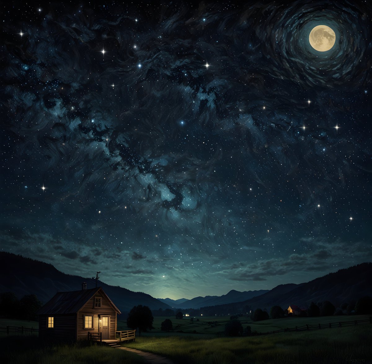 AIImageUpscale's tweet photo. Transformed the iconic 'Starry Night' with our AI to 64K resolution. Van Gogh's masterpiece has never looked this crisp! Check out the detail in every brush stroke. #StarryNightRevisited #AIArt #64KResolution https://t.co/RvbYbU8npp
