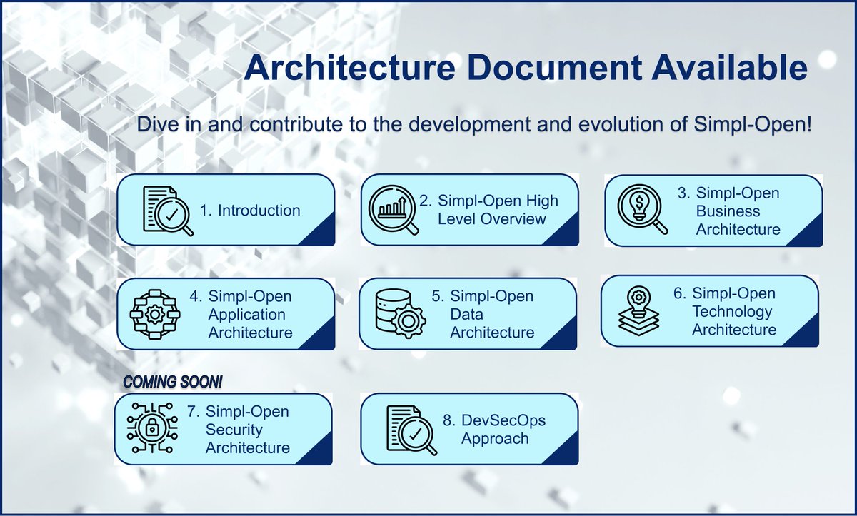 EC_Simpl's tweet image. 🚀 Discover the architecture of Simpl-Open! Dive into the document and share your thoughts, contributing to the development and evolution of Simpl-Open.

🌐 Explore now: simpl-programme.ec.europa.eu/book-page/simp…

#EC_Simpl #OpenSource #SoftwareArchitecture