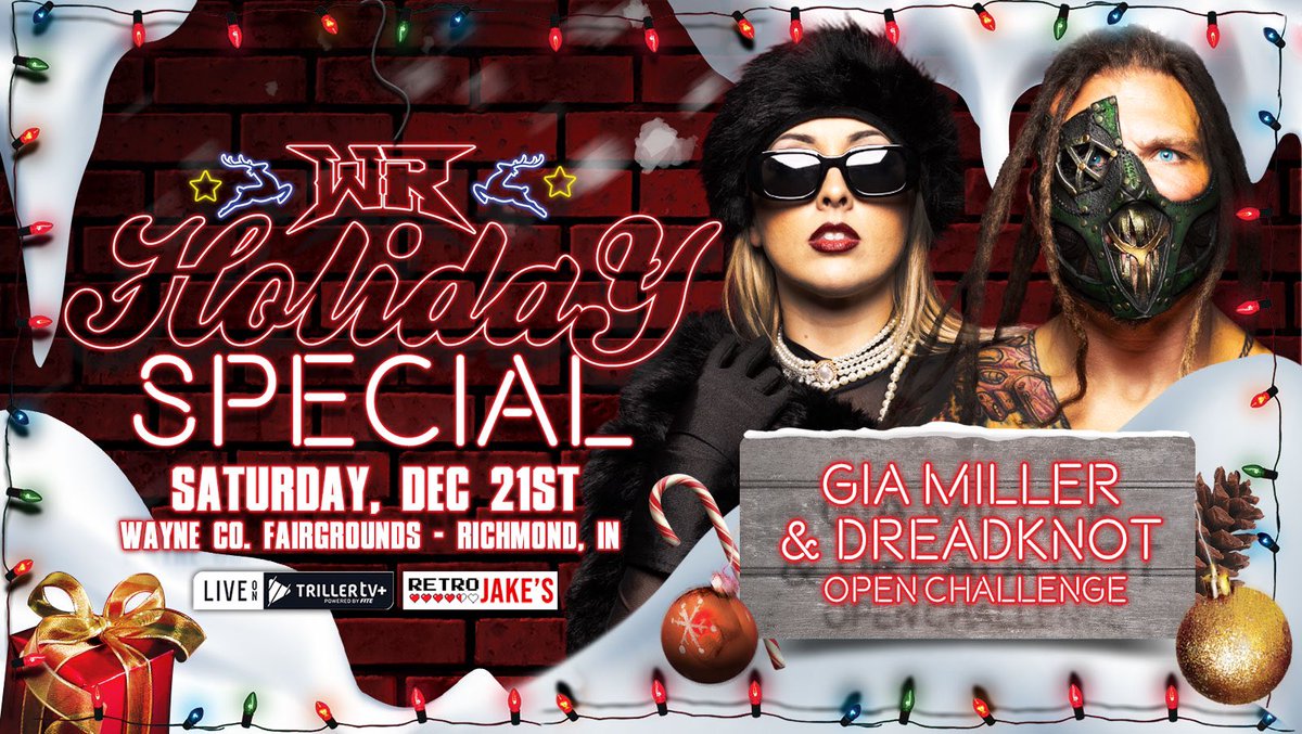 PWRevolver's tweet photo. [BREAKING]

*Just Added*

Gia Miller’s DreadKNOT Open Challenge!

This Saturday!
#RevolverHOLIDAY
Richmond, IN
LIVE on @FiteTV+

🎟️ https://t.co/mOxgSQzp6e https://t.co/wdgeE5pusK