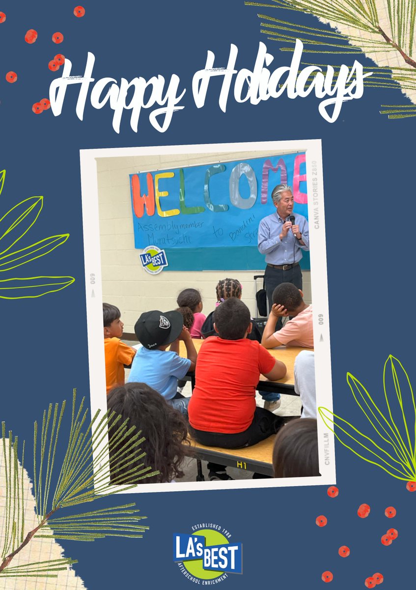 LA's BEST (@lasbest) on Twitter photo Thank you to @asmMuratsuchi, Chair of the Assembly Education Committee, for his unwavering dedication to education and his steadfast support of programs like LA's BEST. Thank you to @asmMuratsuchi, Chair of the Assembly Education Committee, for his unwavering dedication to education and his steadfast support of programs like LA's BEST.