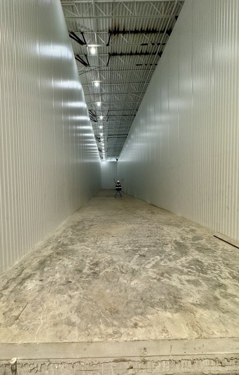 Update from <a href="/LactaLogics/">LactaLogics</a> new human milk processing facility, currently under construction. 

(I'm celebrating our new freezer walls being installed. Waaaayyy bigger than I thought!) 

Very soon this space will be filled with donor breast milk from amazing mom's across the US.