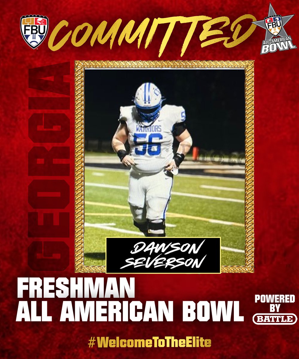 Football University (@fbucamp) on Twitter photo WELCOME TO THE ELITE 🌴
#FBUPathAlum Dawson Severson has officially committed to play in the #FBUAllAmerican Bowl 2024 👀
See you in Naples, FL this December 🔥
#FBU #GetBetterHere
<a href="/Battle/">Battle Sports</a>
<a href="/FBUAllAmerican/">#FBUAllAmerican</a>
<a href="/PCSCNaples/">Paradise Coast Sports Complex</a>
<a href="/ParadiseCoast/">Florida's Paradise Coast</a>
<a href="/Dawson_Severson/">Dawson Severson</a> WELCOME TO THE ELITE 🌴
#FBUPathAlum Dawson Severson has officially committed to play in the #FBUAllAmerican Bowl 2024 👀
See you in Naples, FL this December 🔥
#FBU #GetBetterHere
<a href="/Battle/">Battle Sports</a>
<a href="/FBUAllAmerican/">#FBUAllAmerican</a>
<a href="/PCSCNaples/">Paradise Coast Sports Complex</a>
<a href="/ParadiseCoast/">Florida's Paradise Coast</a>
<a href="/Dawson_Severson/">Dawson Severson</a>
