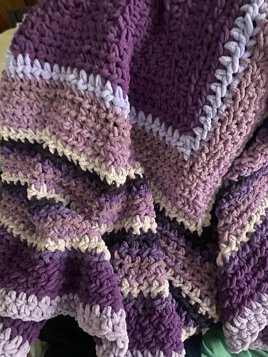 Thank you <a href="/therealshelbyj/">SHELBY J.</a>  for the beautiful blanket you made, I absolutely love it!💜💜 thank you <a href="/JulieMcNamara13/">Julie McNamara</a>  for suggesting I get one. I’m such a blanket girlie.
